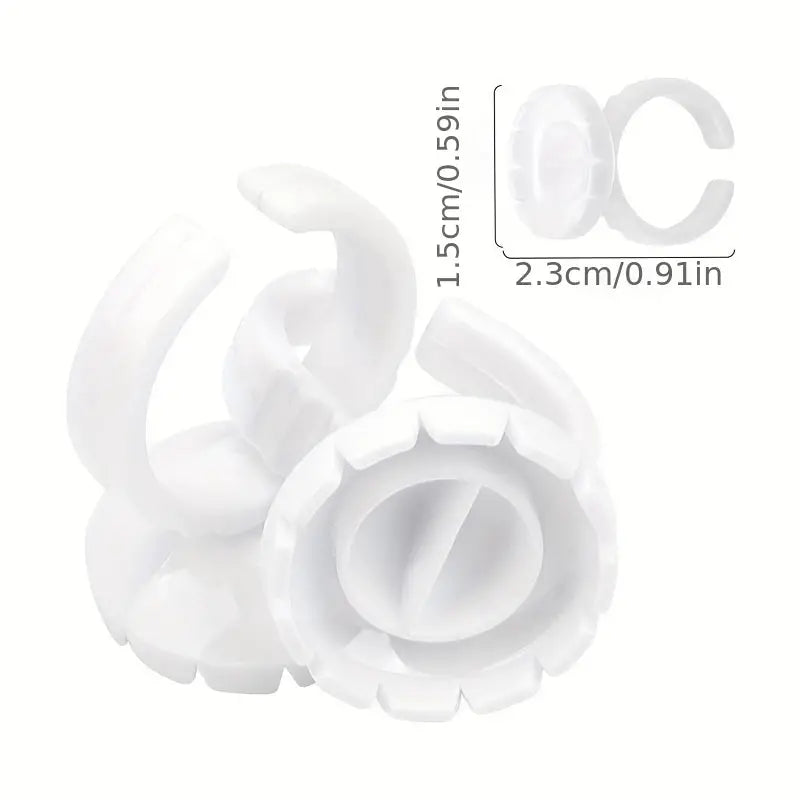 Miss Sophia Eyelash Extension Glue Rings - 100pcs