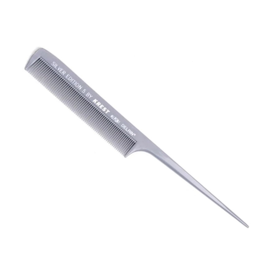 KREST SILVER EDITION COMB NO.5 PLASTIC TAIL COMB