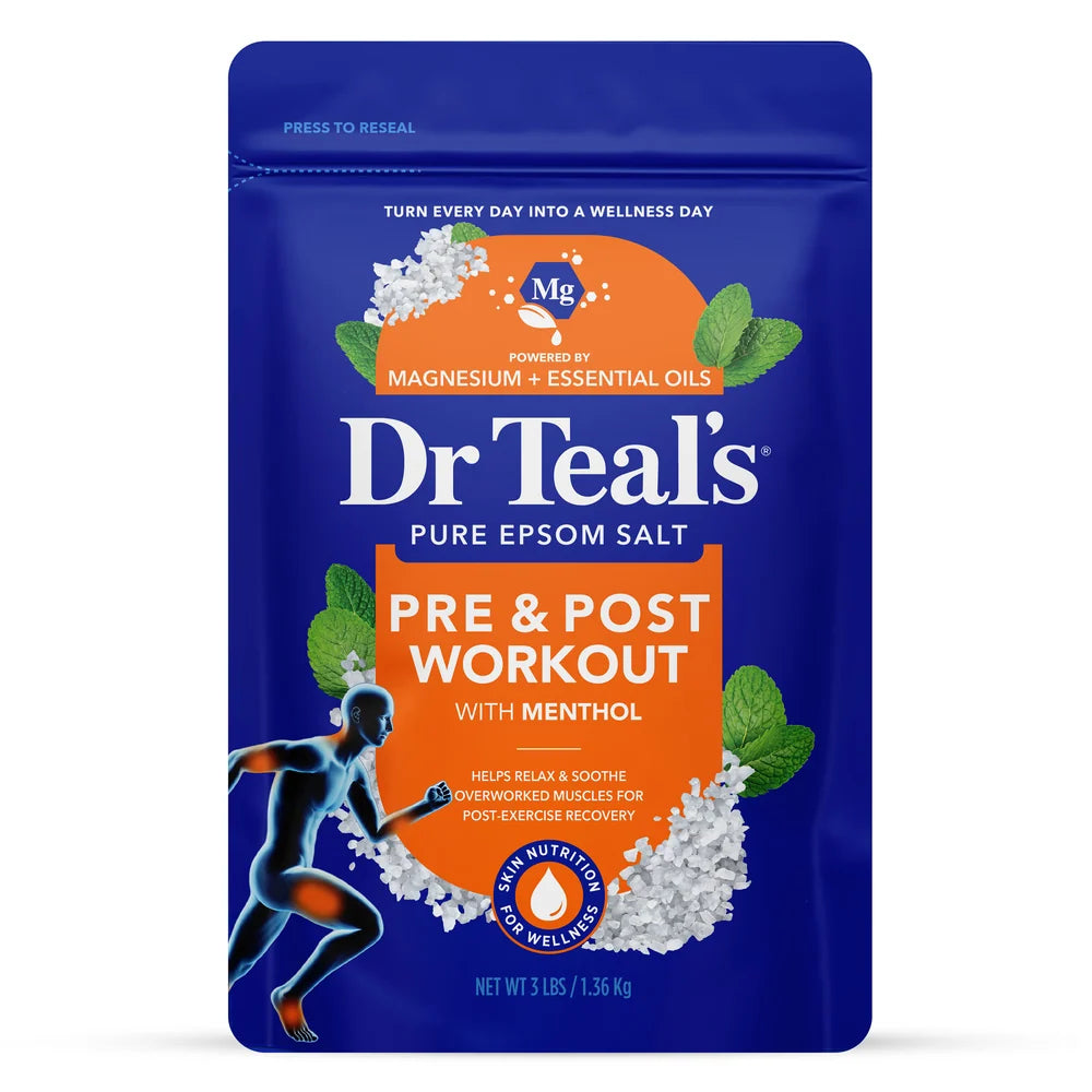 Dr Teal's Pure Epsom Salt Soaking Solution 1.36kg - Pre & Post Workout