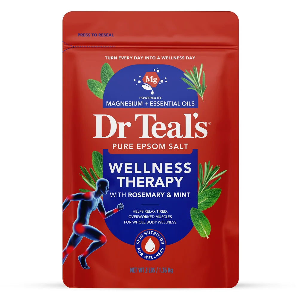 Dr Teal's Pure Epsom Salt Soaking Solution 1.36kg - Rosemary & Mint