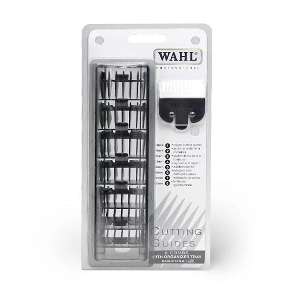 Wahl Cutting Guide Attachment Combs 8 Pack - Black